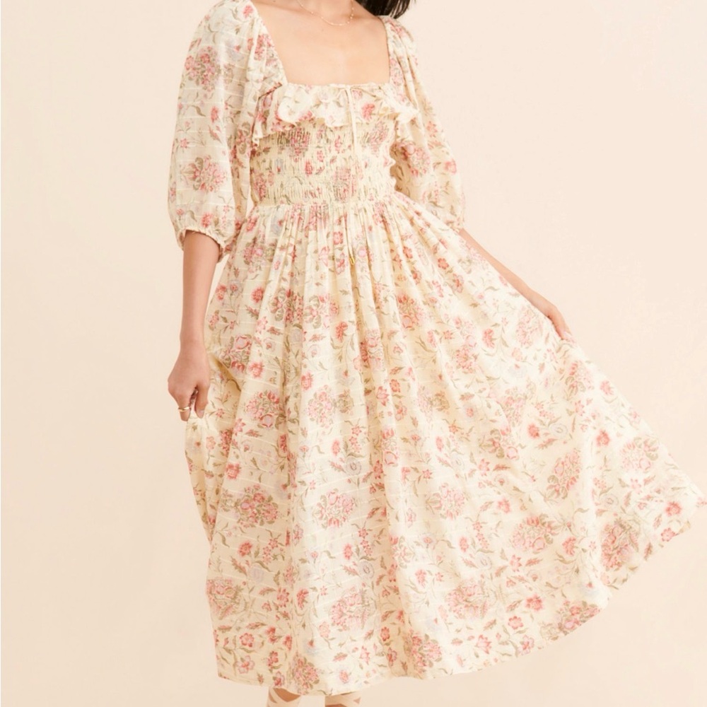 NWT Free People Oasis Floral Cream Dress